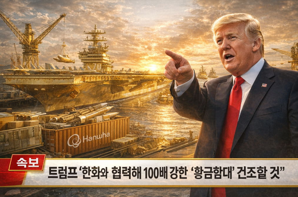 트럼프 한화 황금함대 협력, 100배 강화 계획 충격 발표