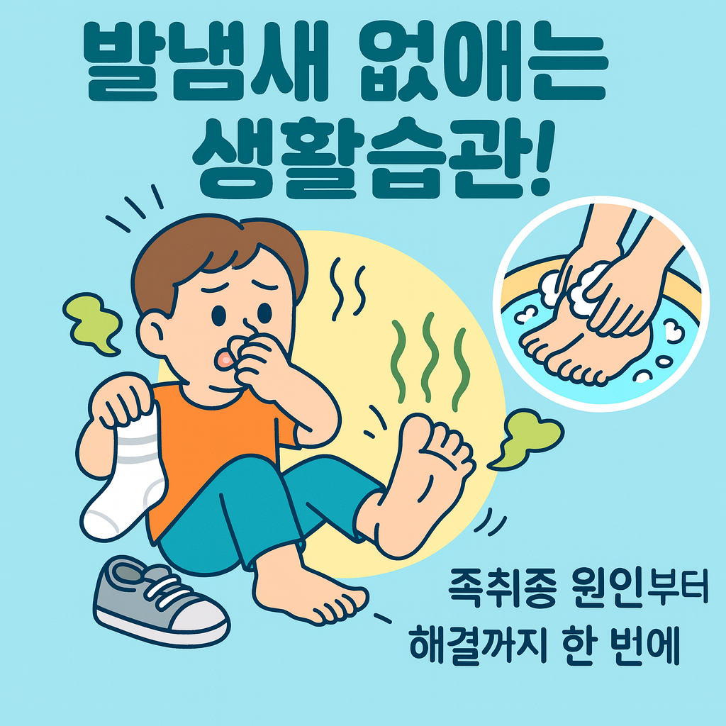 발냄새 줄이는 생활습관 이미지