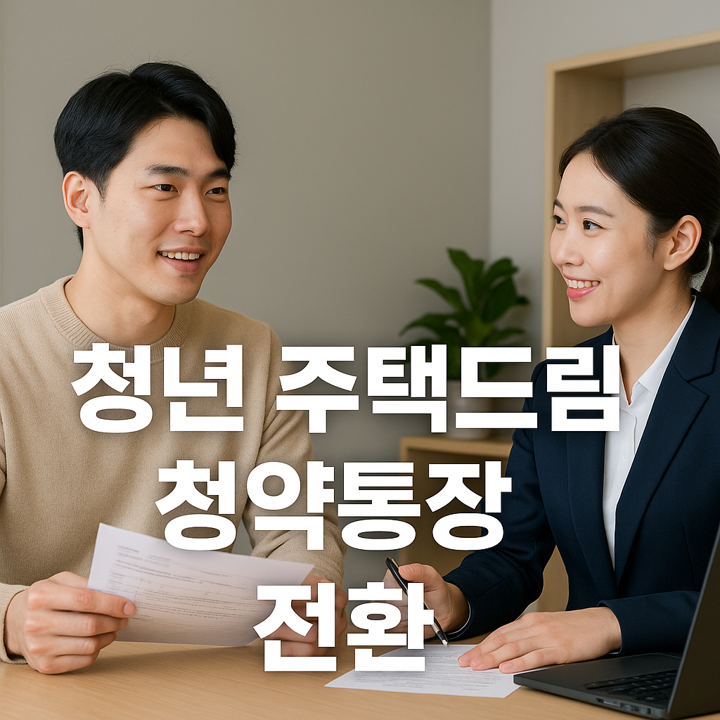 청년 주택드림 청약통장에 대해 은행직원에게 상담받는 모습