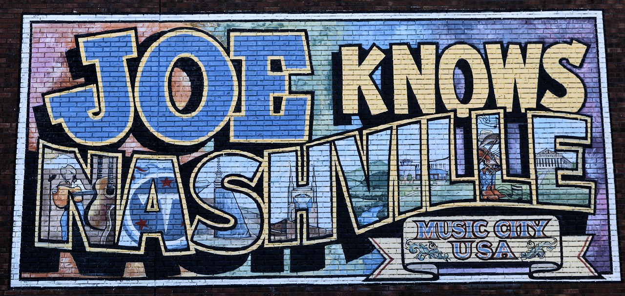 벽화 JOE KNOWS NASHVILLE, MUSIC CITY USA