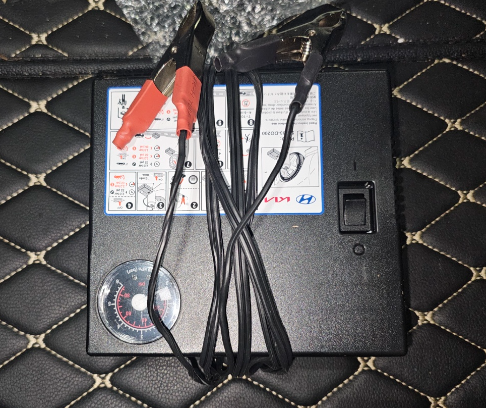 리페어 키트로 타이어 공기 넣기