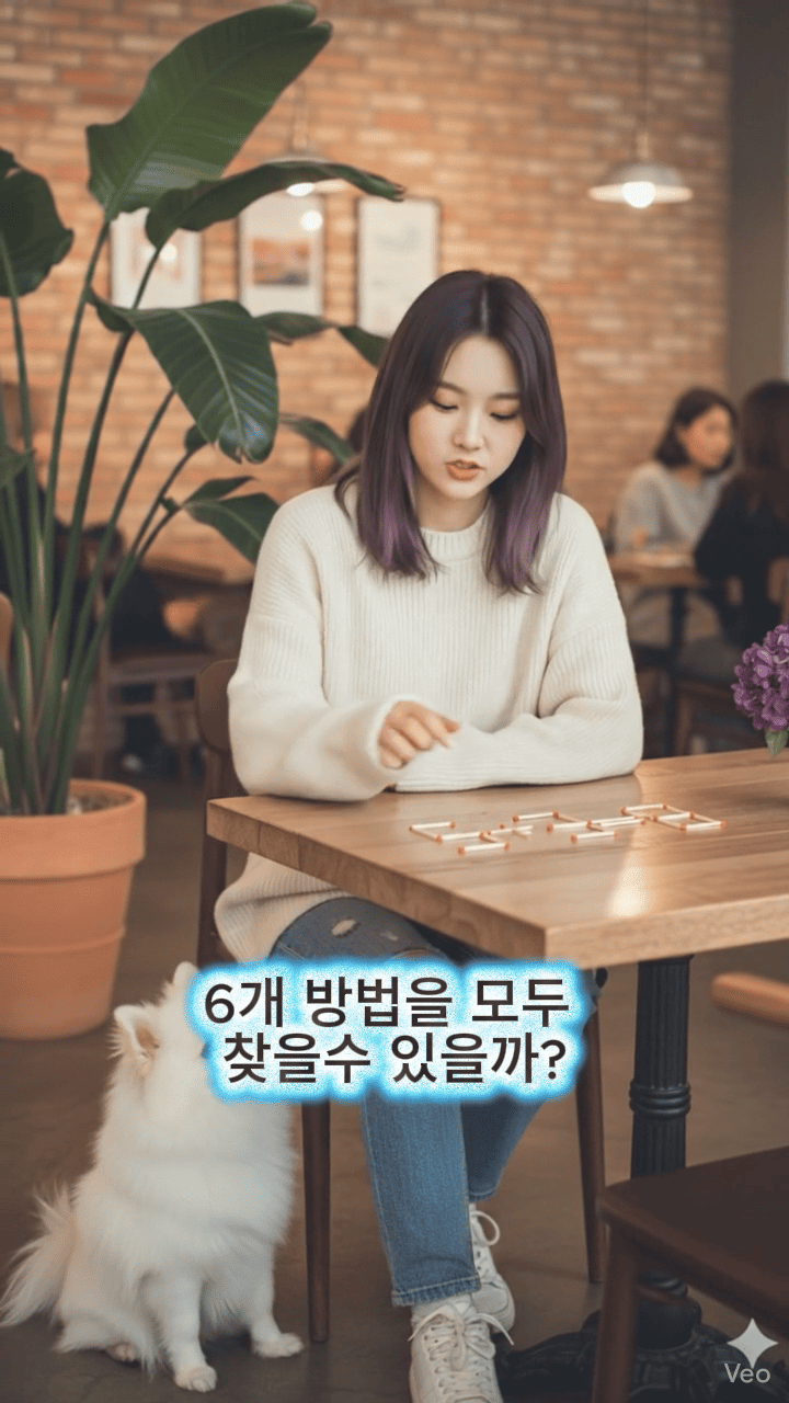 ［ 성냥개비 퀴즈 3］유튜브 쇼츠 스틸 이미지&amp;#44; 출처: 유튜브 채널 @autumn-pond (가을연못) 