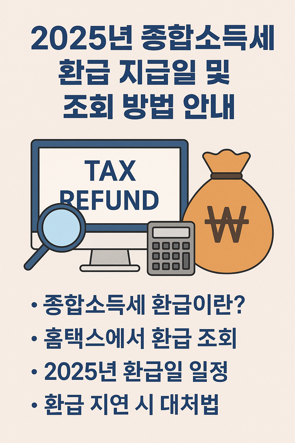 2025년 종합소득세 환급 지급일 및 조회 방법 안내