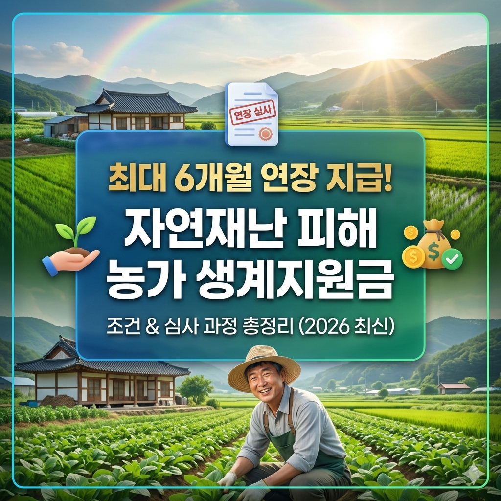 생계지원금 연장 조건 6개월 지급 심사 및 복구 방법