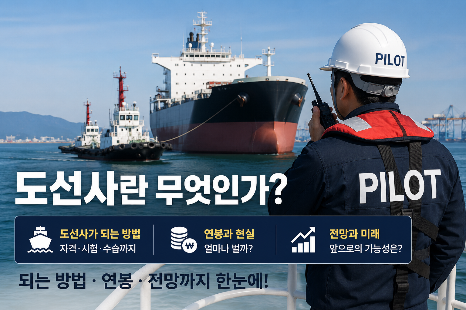 도선사란 무엇인가?｜되는 방법&middot;연봉&middot;전망까지 한눈에 보는 도선사 완벽 가이드