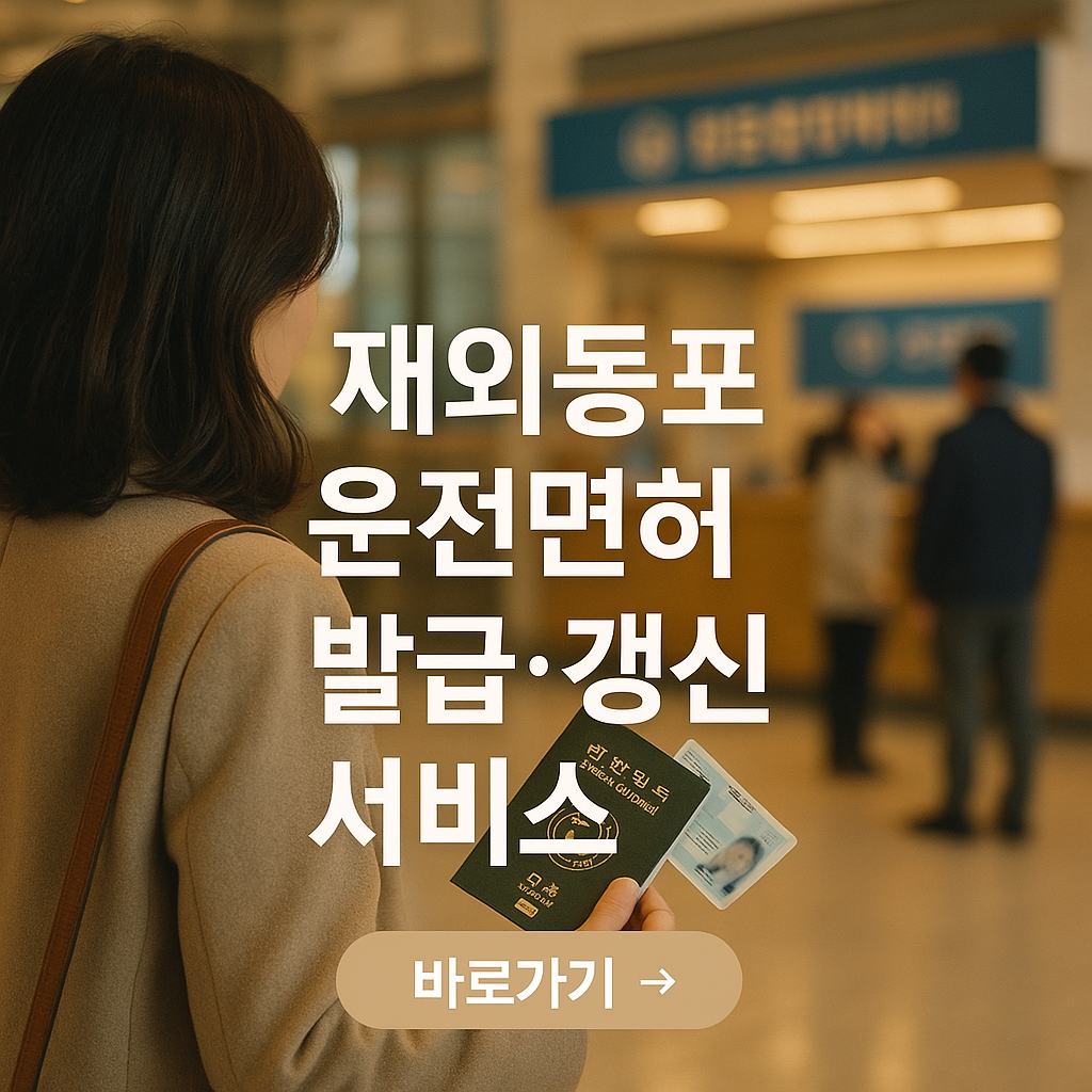 '국내 방문 재외동포 운전면허증 발급&middot;갱신 방법' 썸네일