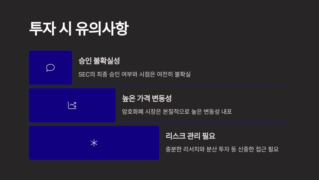 투자 시 유의사항 및 향후 전망