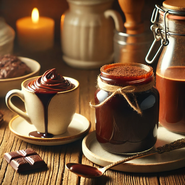 진한 초콜릿 시럽