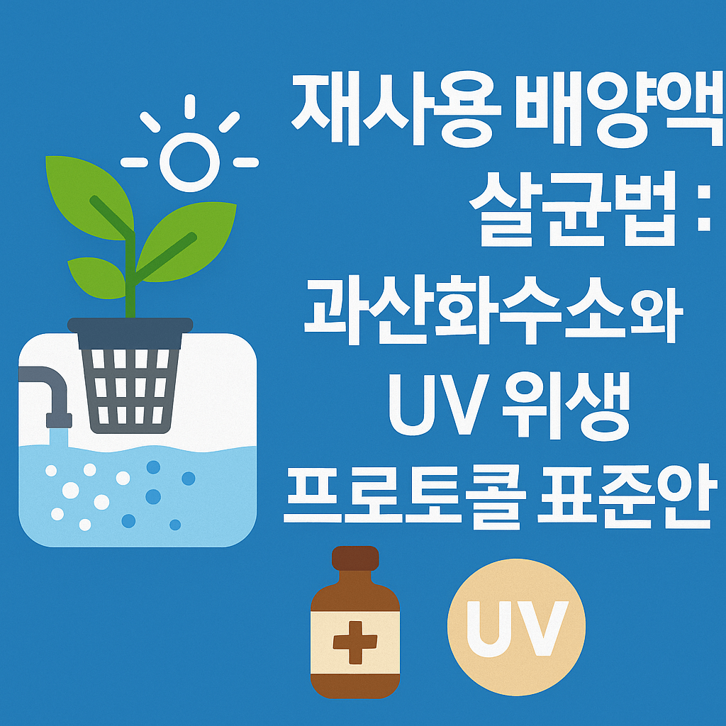 재사용 배양액 살균법 : 과산화수소와 UV 위생 프로토콜 표준안
