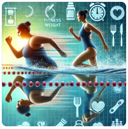 수영의 다이어트 효과 이미지