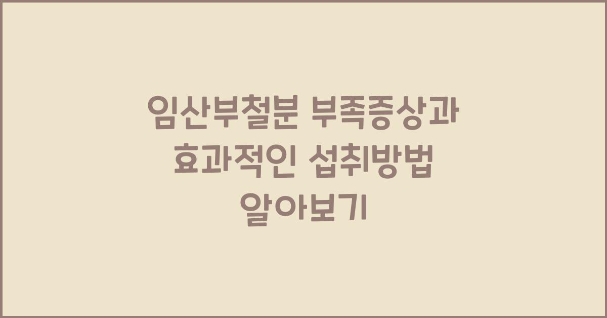 임산부철분