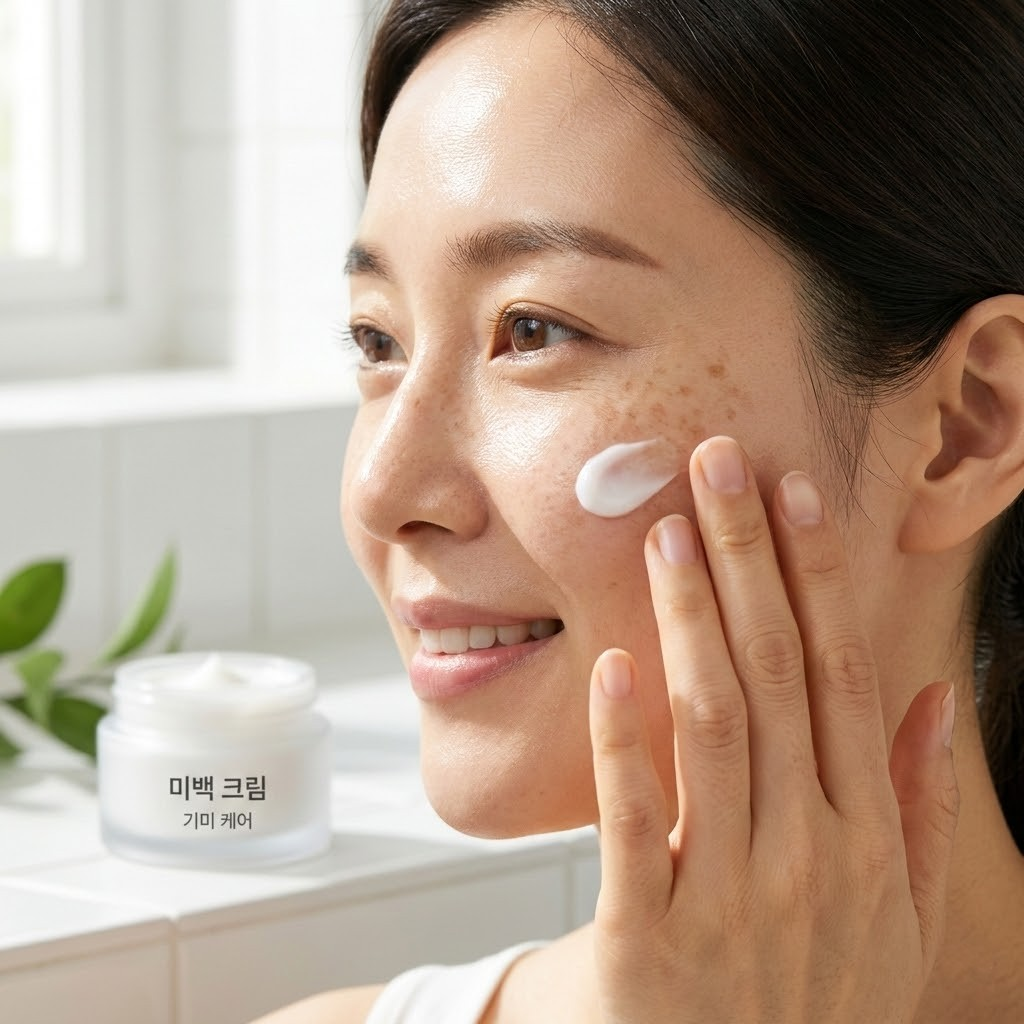 미백 크림으로 기미 없애기