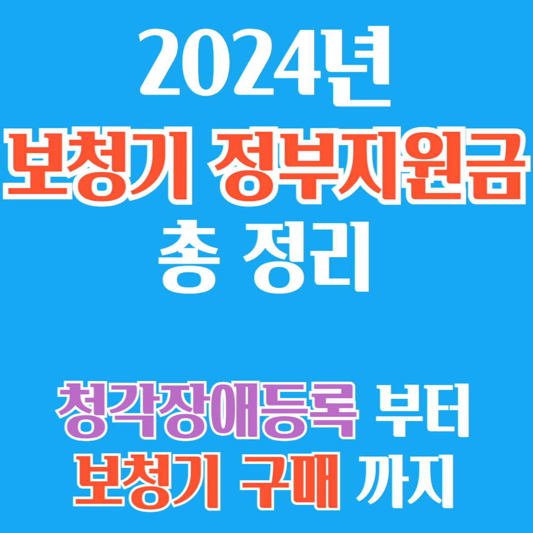 보청기 정부 지원금