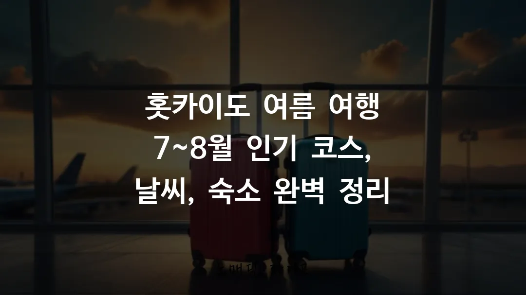 홋카이도 여름 여행 7~8월 인기 코스, 날씨, 숙소 완벽 정리