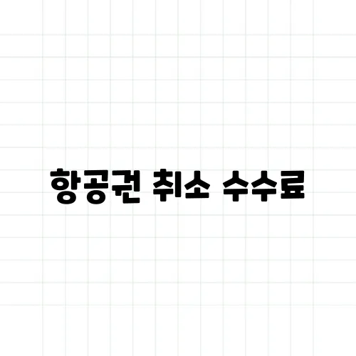항공권 취소 수수료, 소비자 권리 보호 기준은?