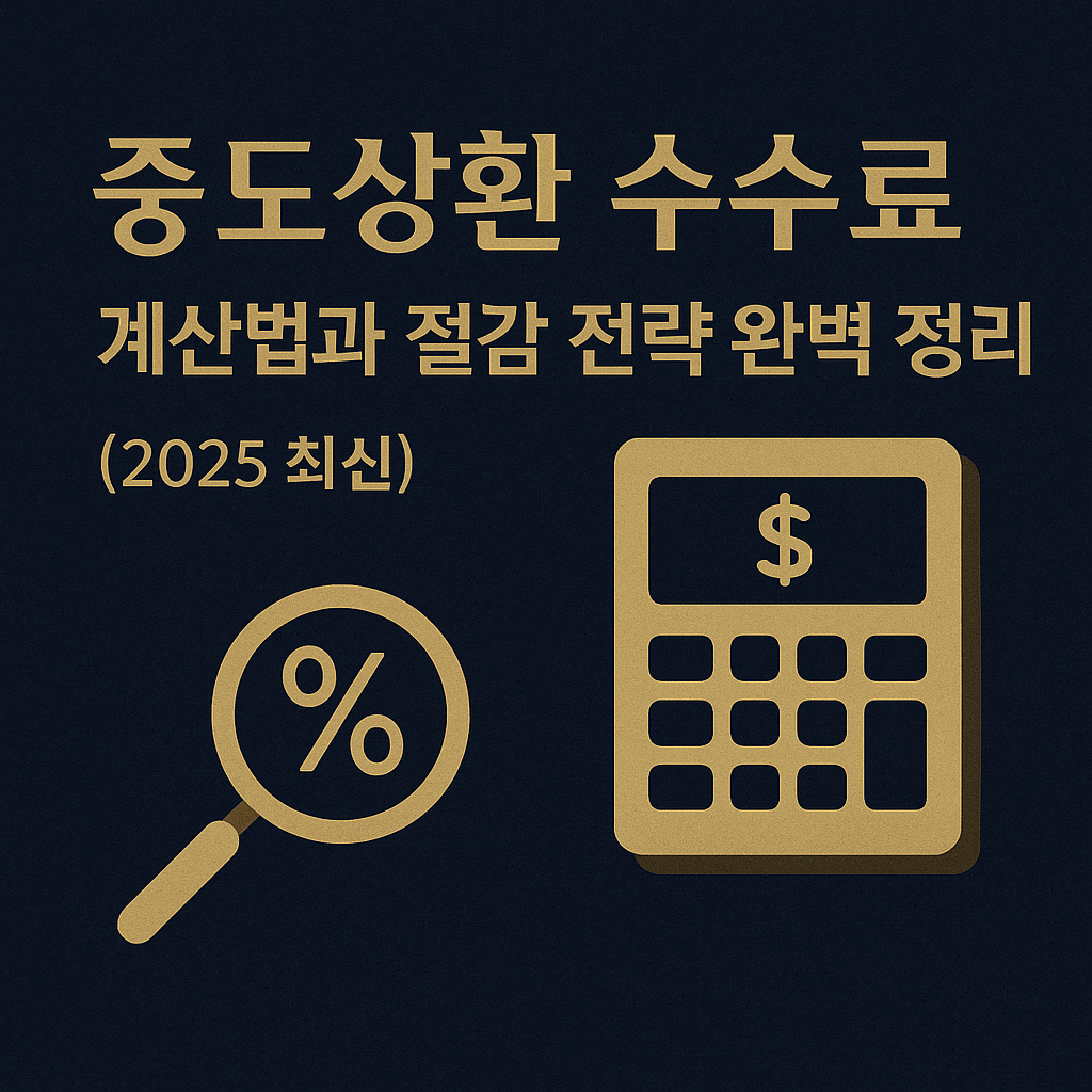 한국 중도상환 수수료 계산법과 절감 전략 완벽 정리