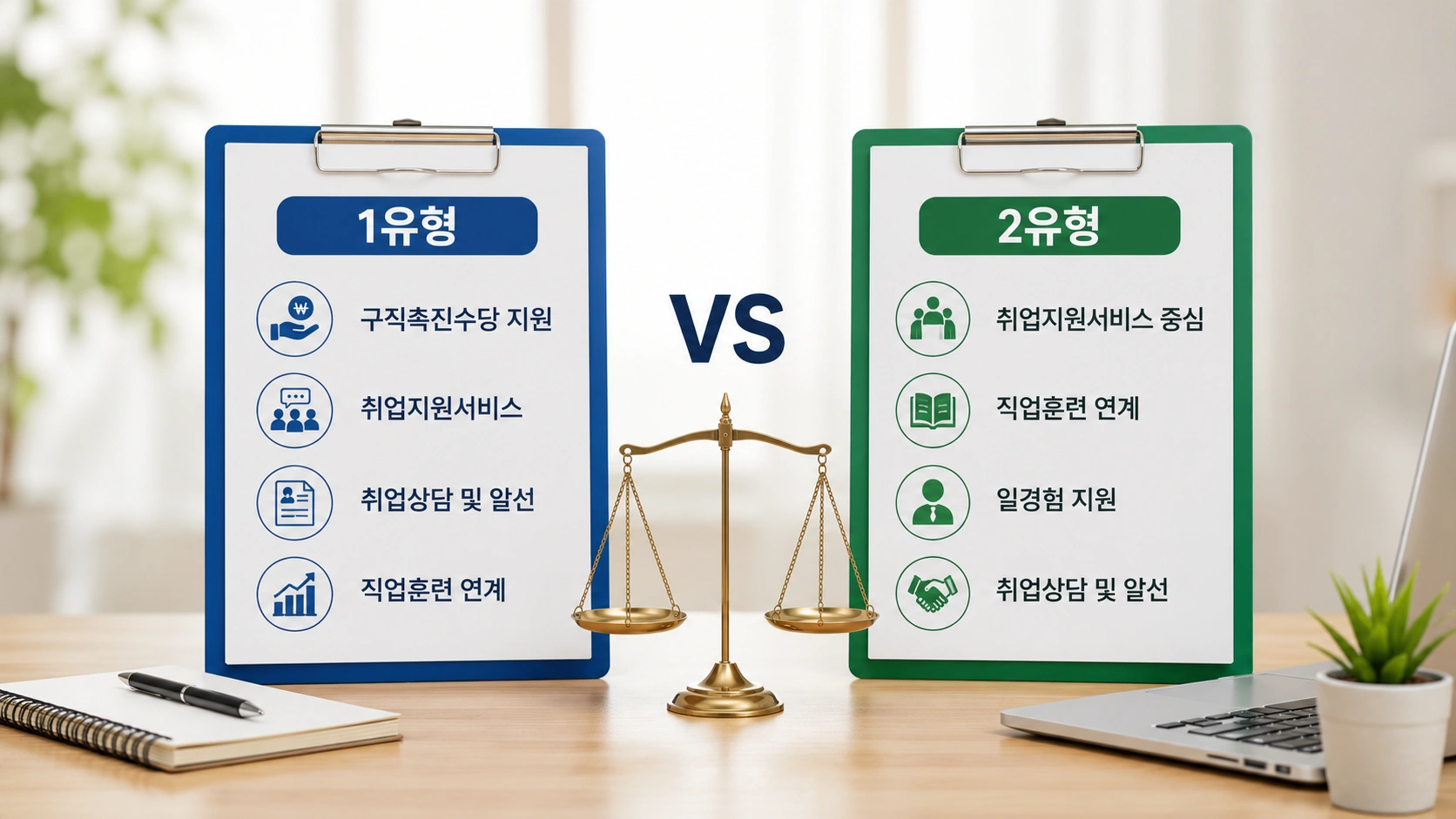 국민취업지원제도_1유형2유형비교