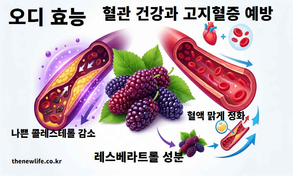 오디 효능 혈관 건강 고지혈증 예방