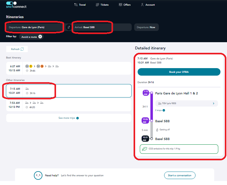 TGV사이트-기차예약
