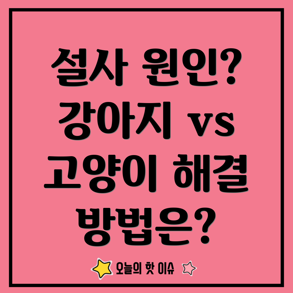 강아지와 고양이 설사