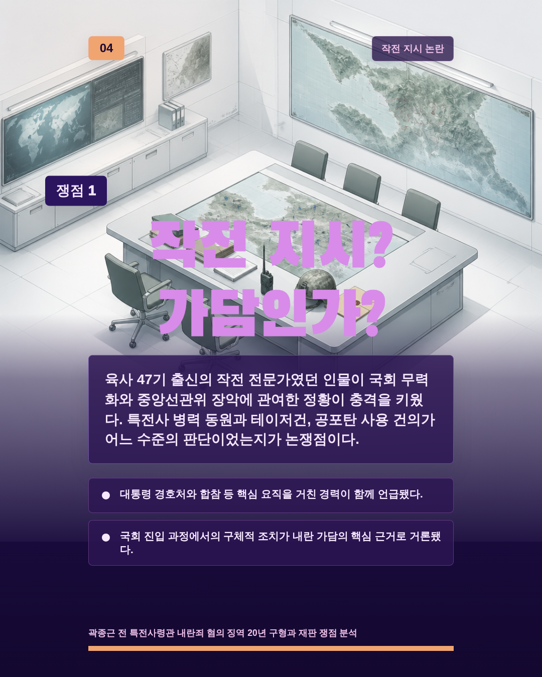 작전 지시? 가담인가?