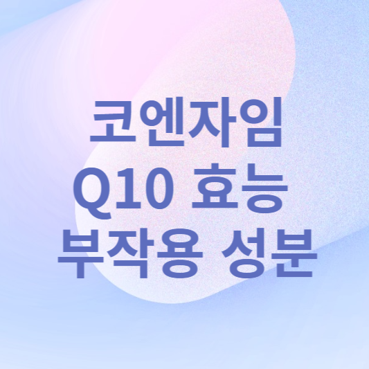 코엔자임 Q10 효능