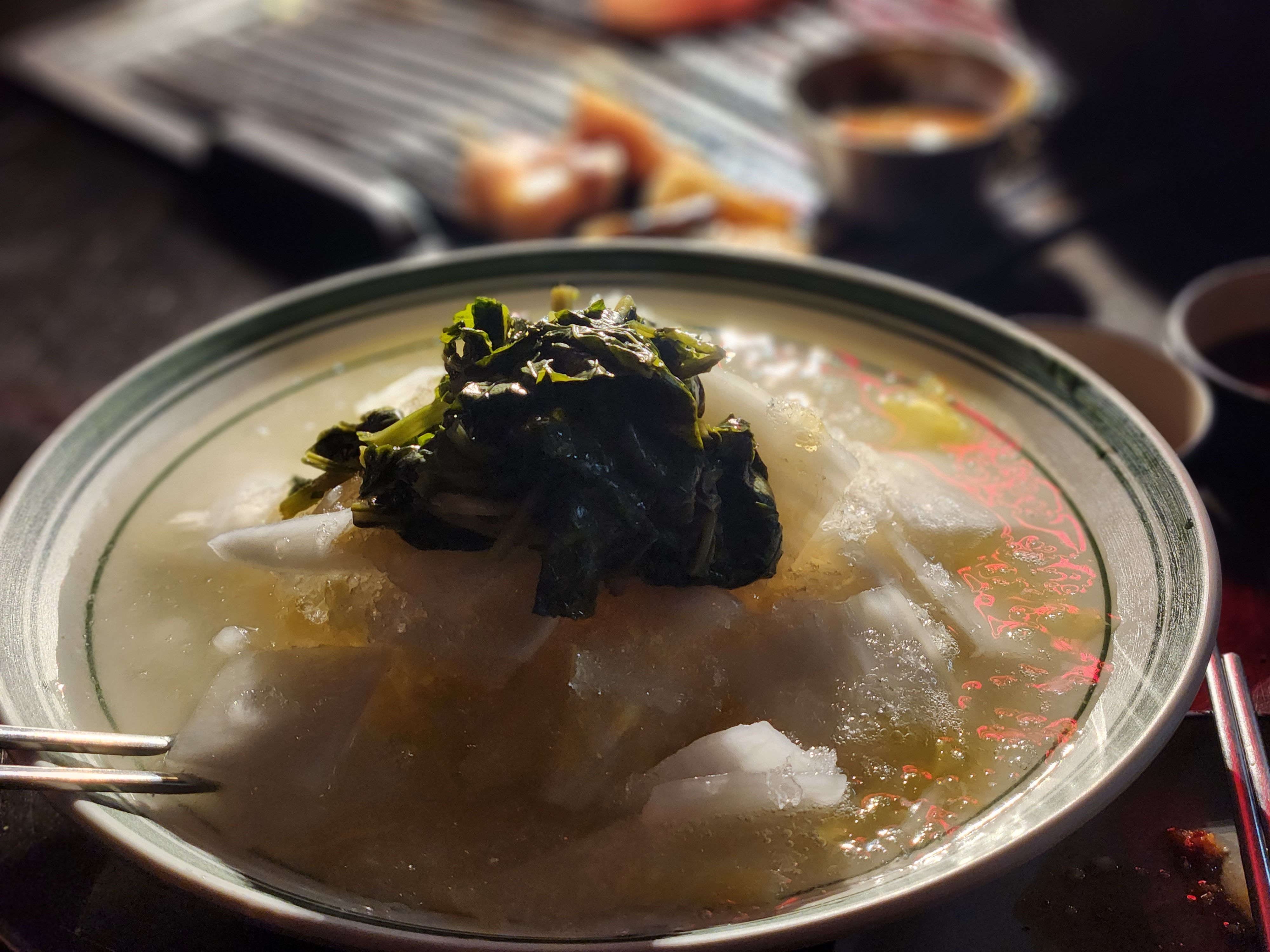 고기장 유채 살얼음 동치미국수