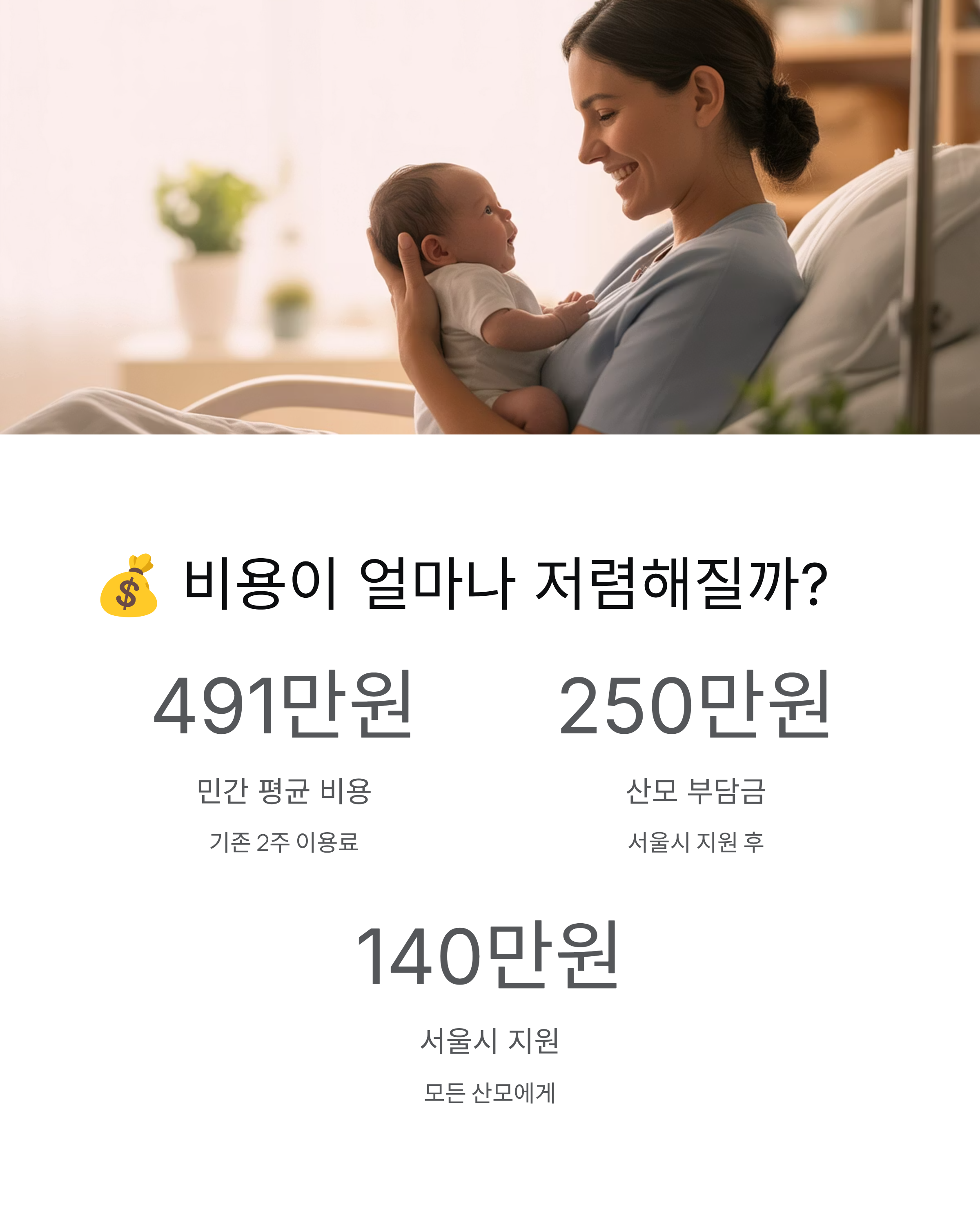 서울형 안심 산후조리원 2026년 시작! 비용 절반에 신청방법까지