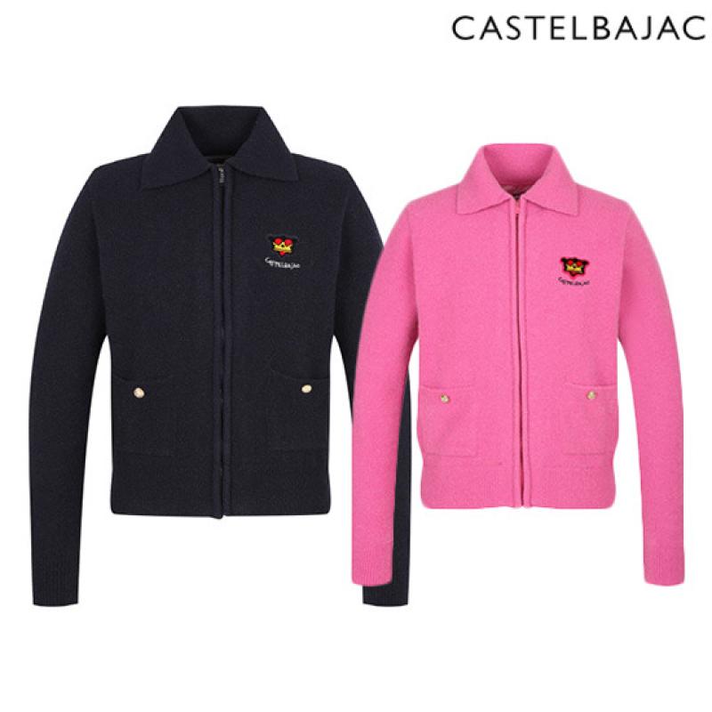 까스텔바작 까스텔바작자켓 KQF 여성 카라 방풍 니트 집업 가디건 BGBWSJ703NY