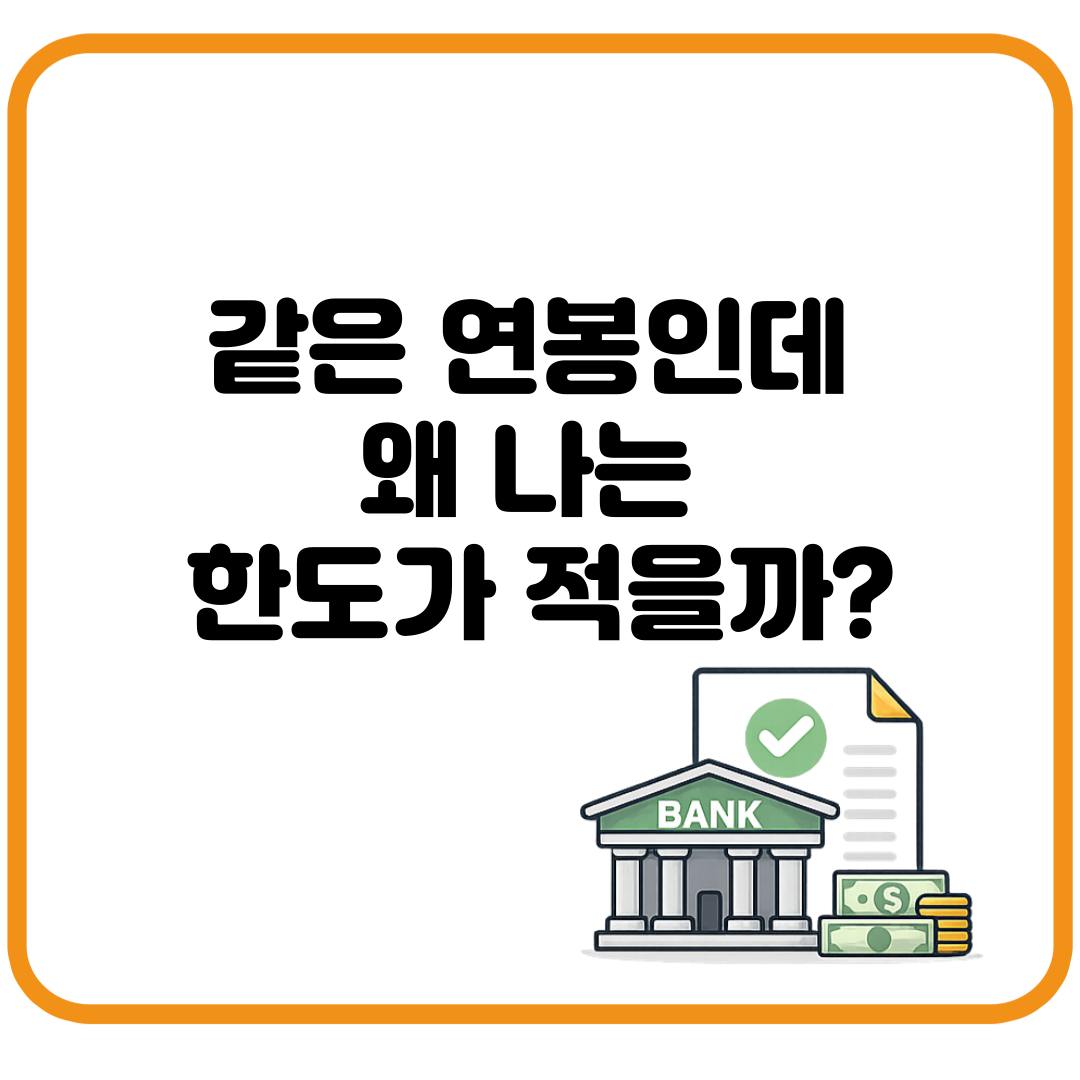 같은 연봉인데 왜 대출 한도는 다를까? 은행이 보는 진짜 기준 3가지