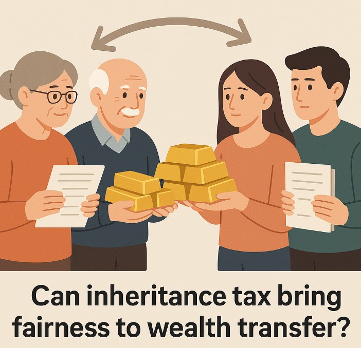 노인과 청년과의 유산취득제를 나타내는 이미지