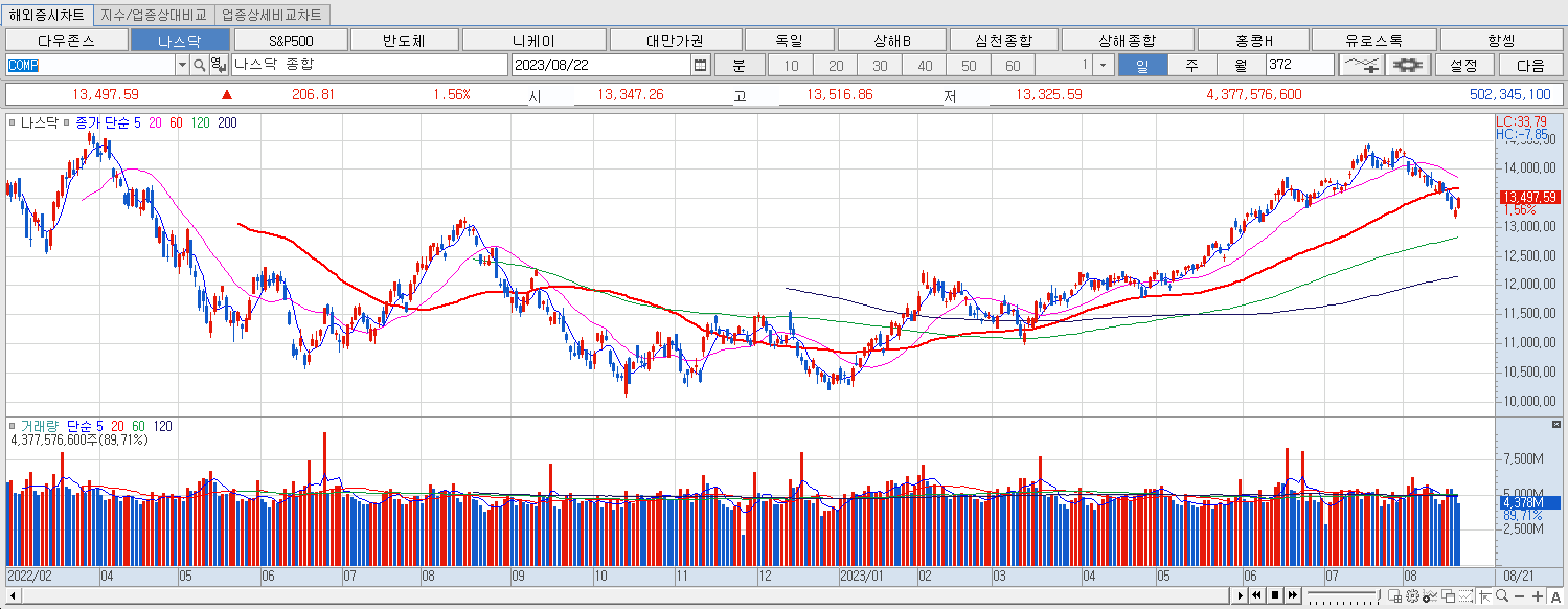 8.22 나스닥 마감
