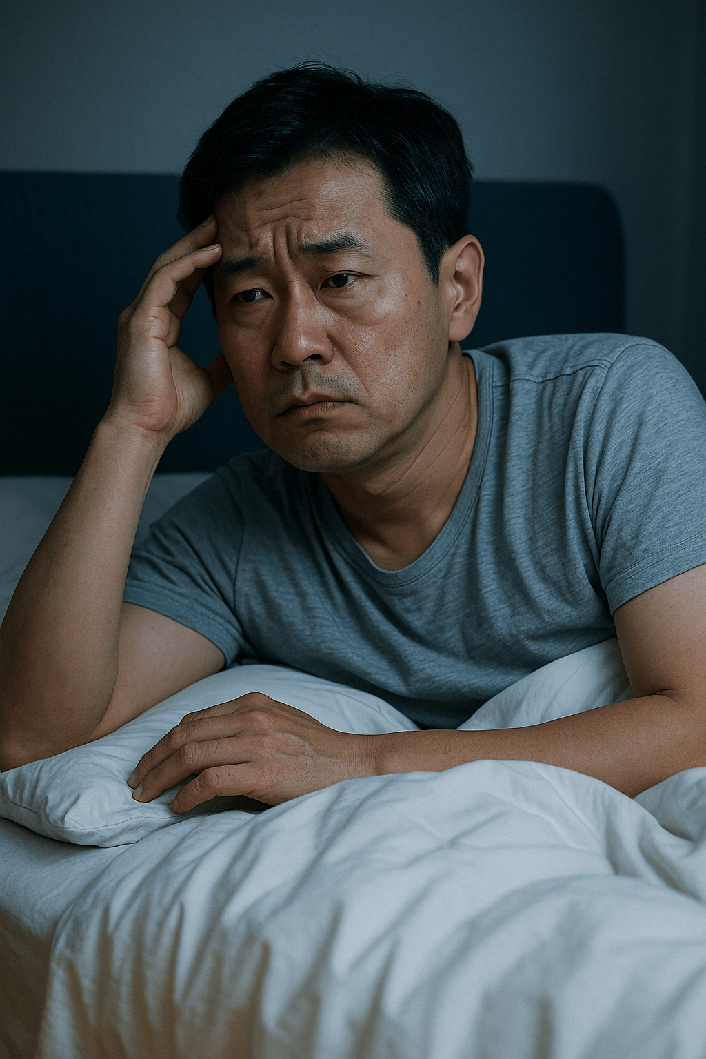 불면증 남성 - 사진