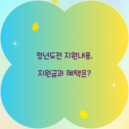 청년도전 지원내용