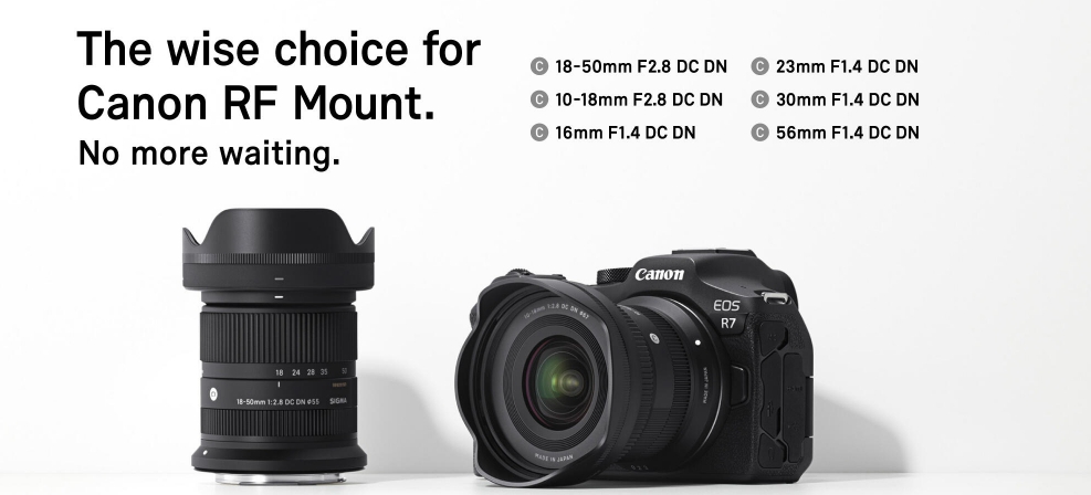 캐논 RF 마운트 개방 캐논 R마운트용 탐론, 시그마 렌즈