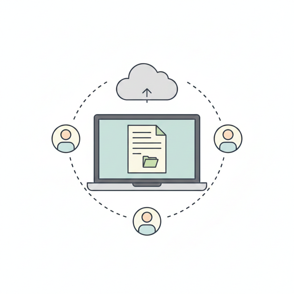 구글 문서의 기본 개념과 온라인 문서 작성을 설명하는 일러스트 이미지