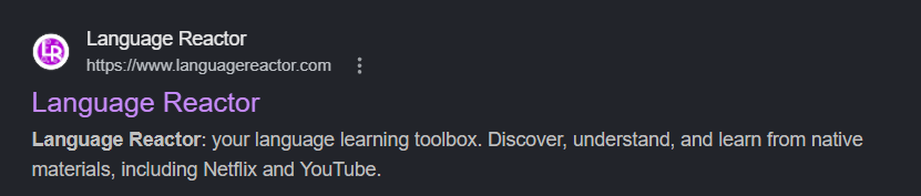 language Reactor 다운받기