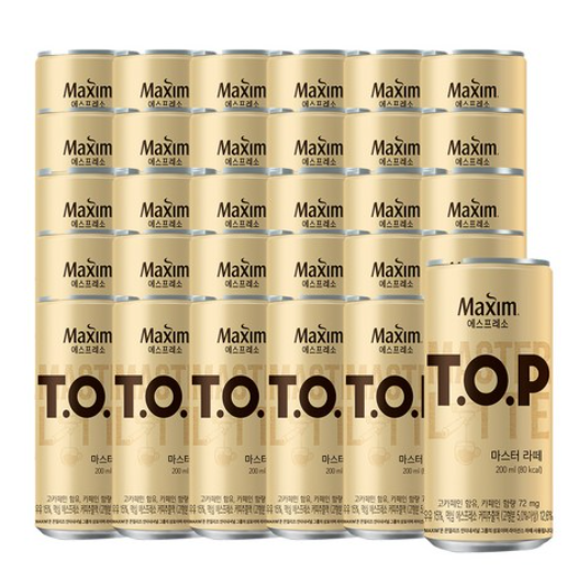 맥심 티오피 마스터 라떼, 200ml, 36개