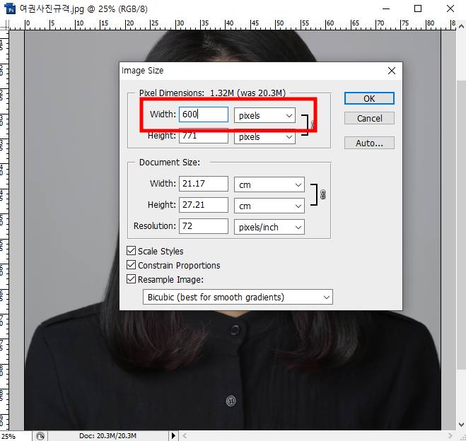여권 사진 규격 맞추기