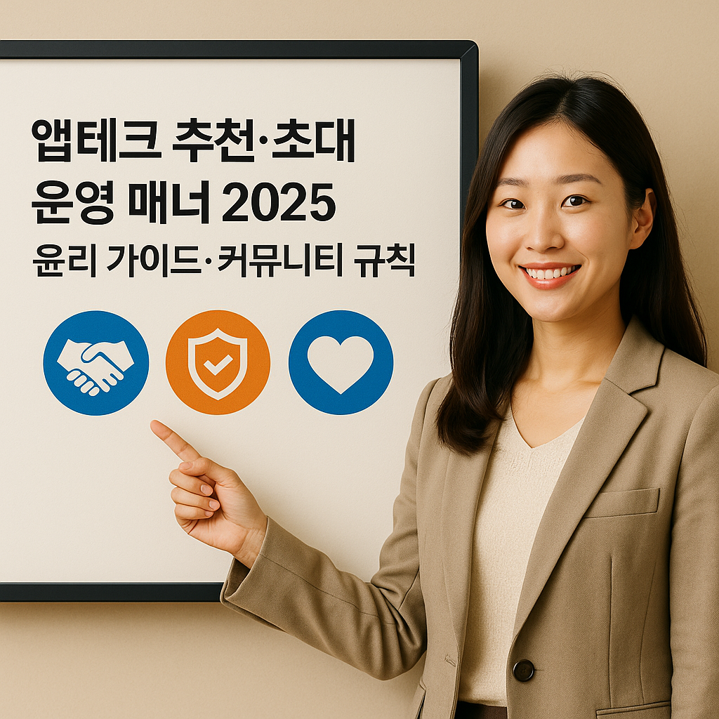 앱테크 추천·초대 운영 매너 2025 ｜ 윤리 가이드·커뮤니티 규칙