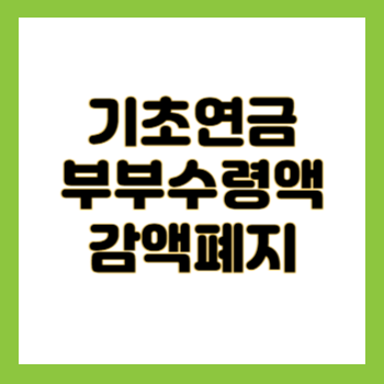 기초연금 부부수령액 감액폐지