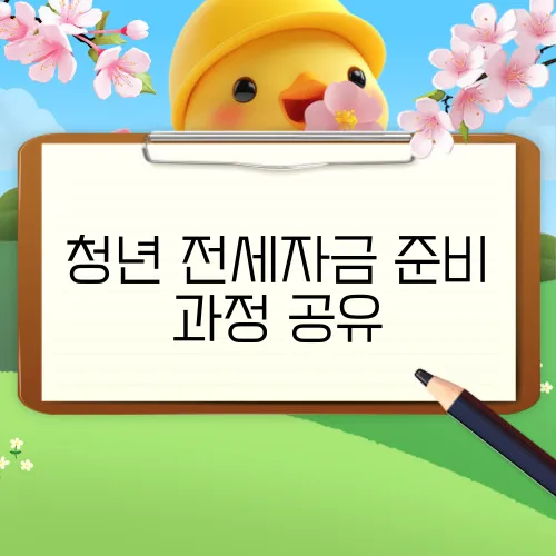 청년 전세자금 준비 과정 공유