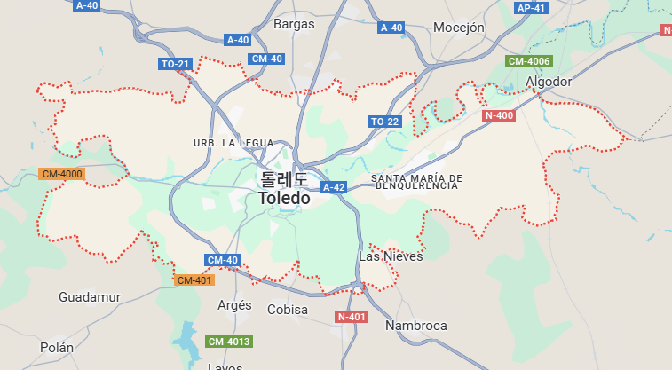 스페인 톨레도 지도