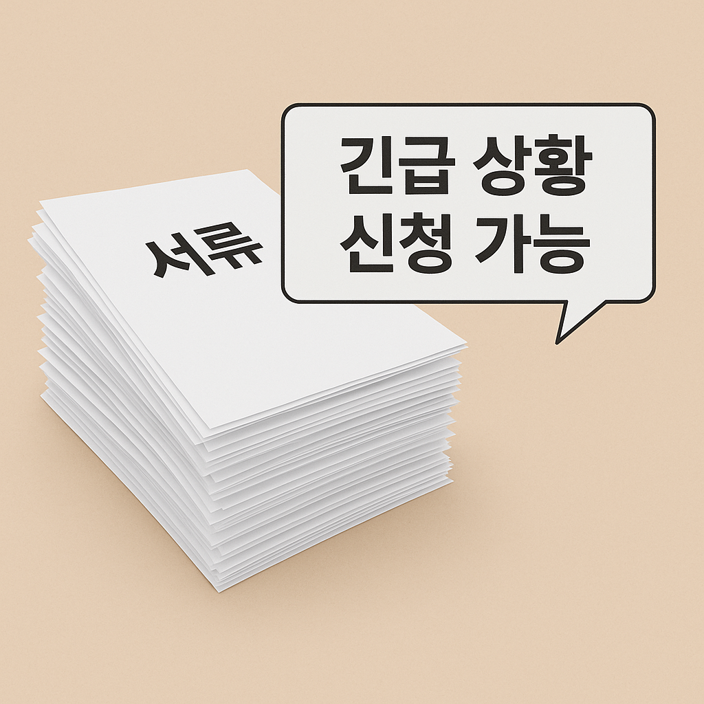 신청서류에 대한 이미지