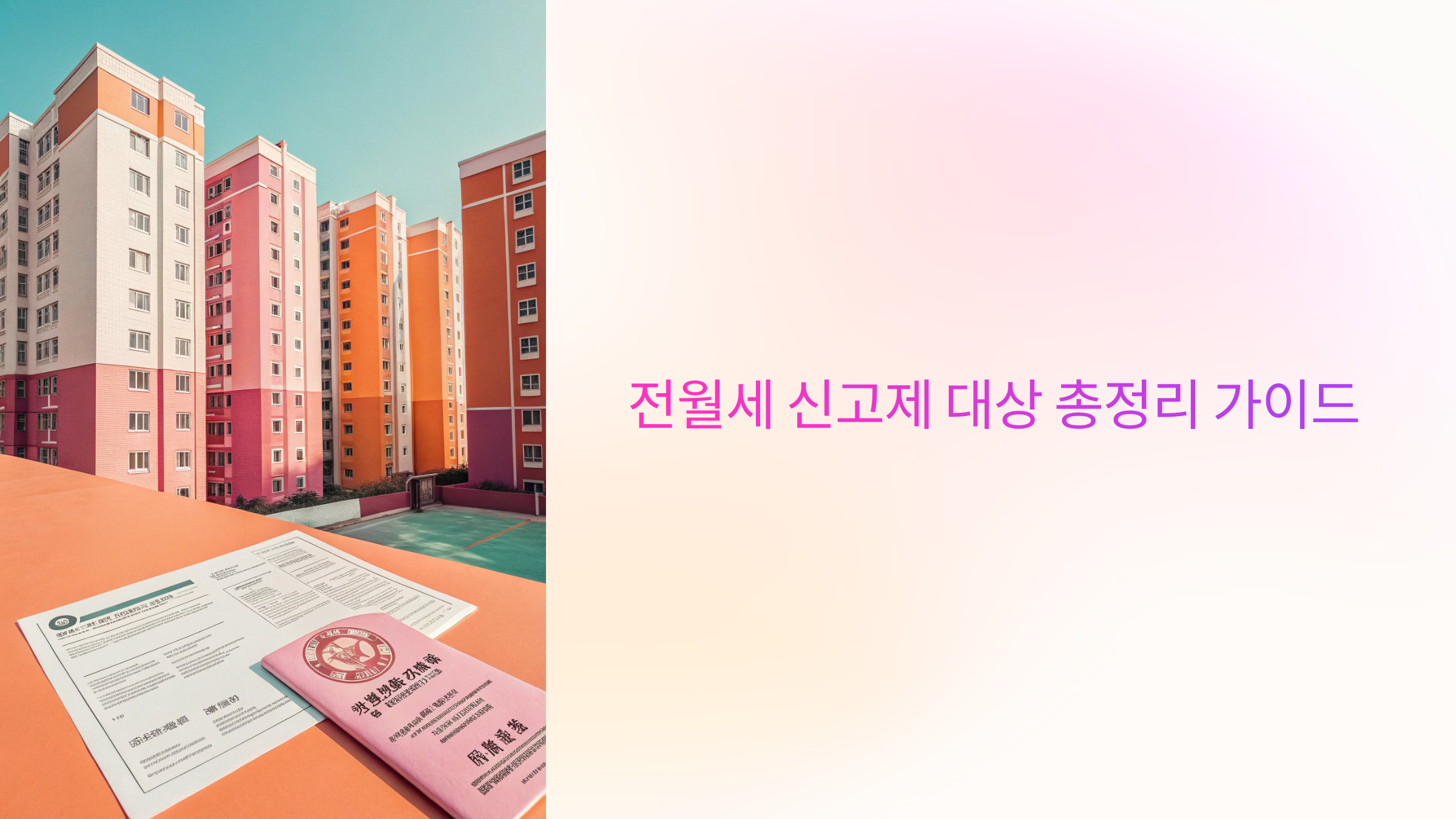전월세 신고제 대상 총정리 가이드