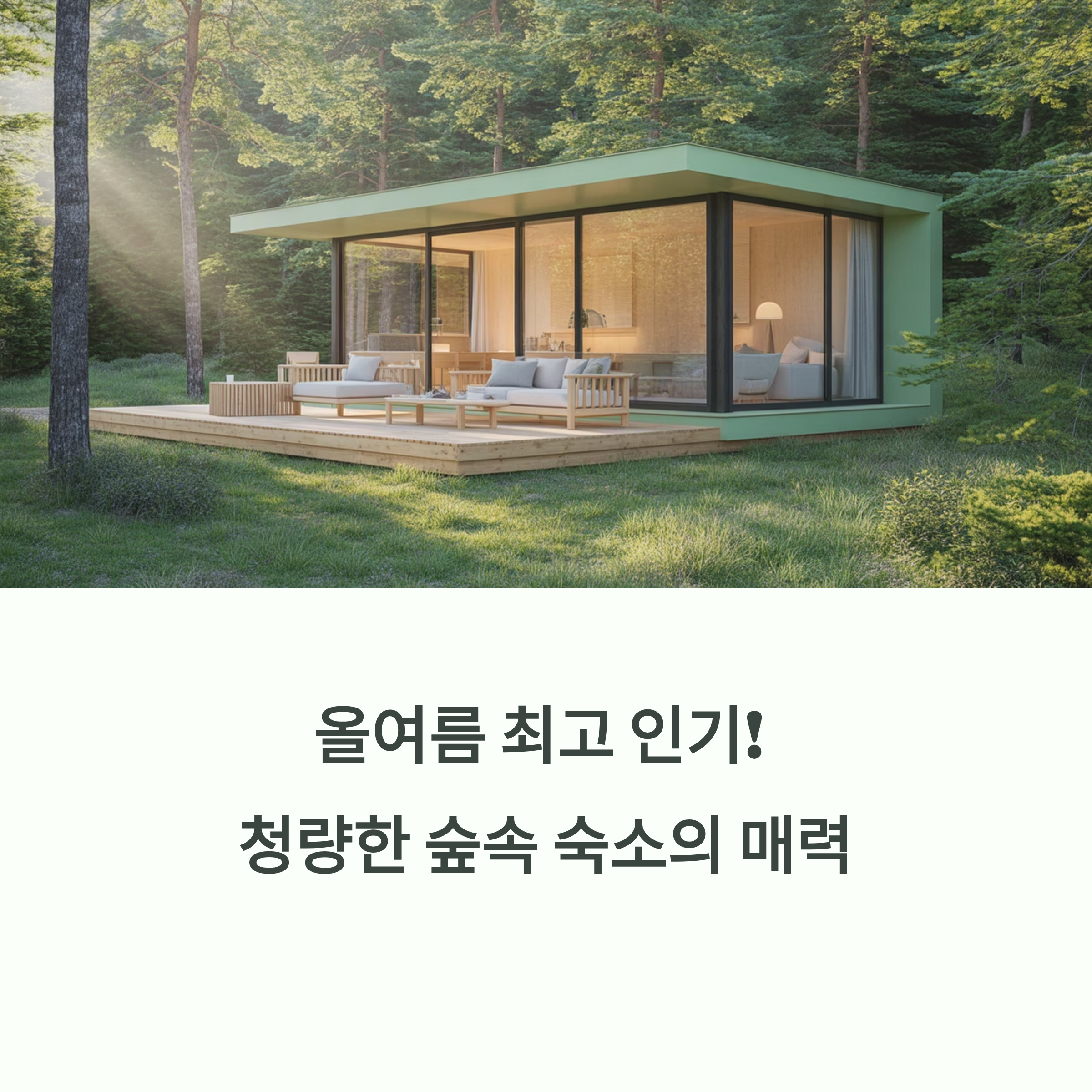 청량한 숲속 숙소