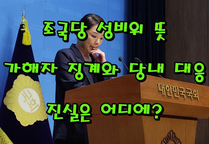 조국당 성비위 뜻|가해자 징계와 당내 대응, 진실은 어디에?