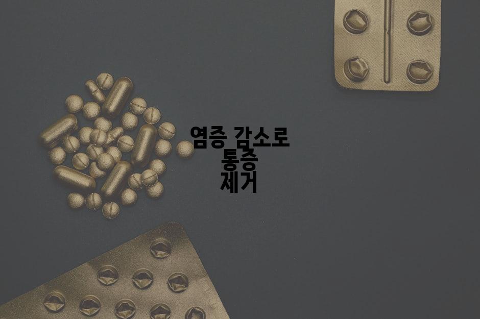 염증 감소로 통증 제거
