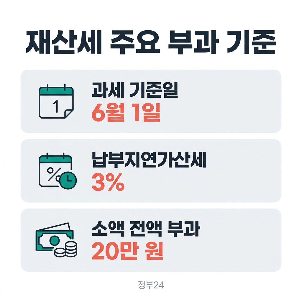 재산세 주요 부과 기준