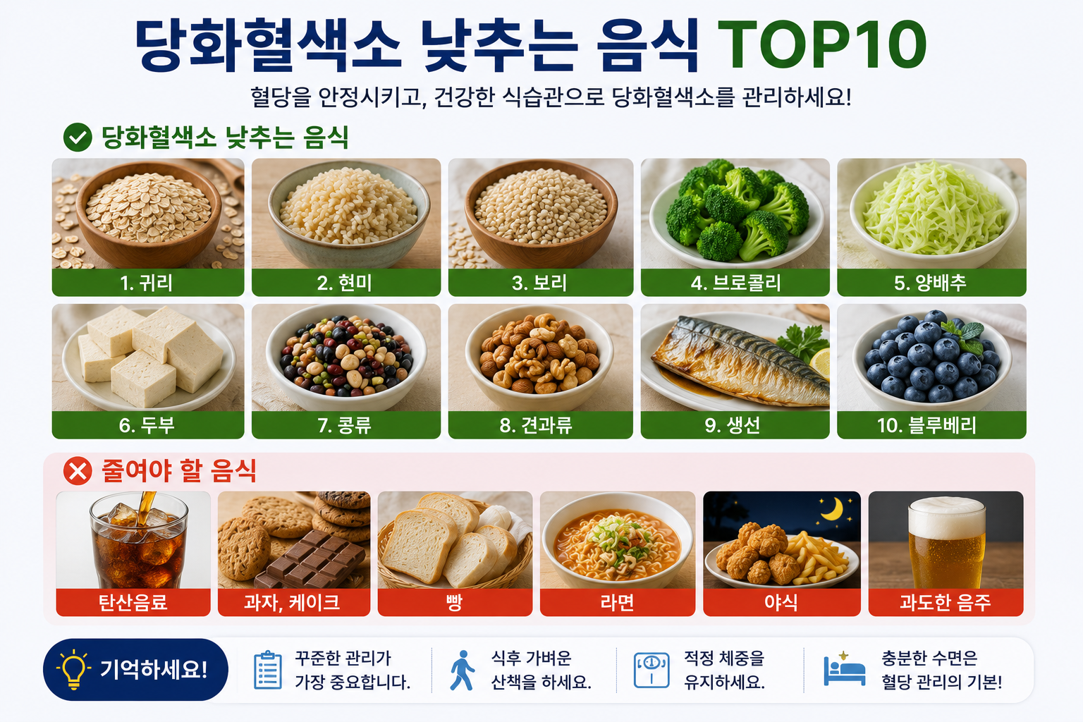 당화혈색소 낮추는 음식